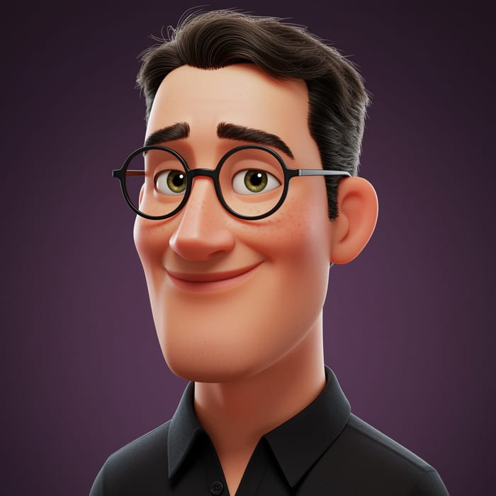 Animated Pixar Character Portrait