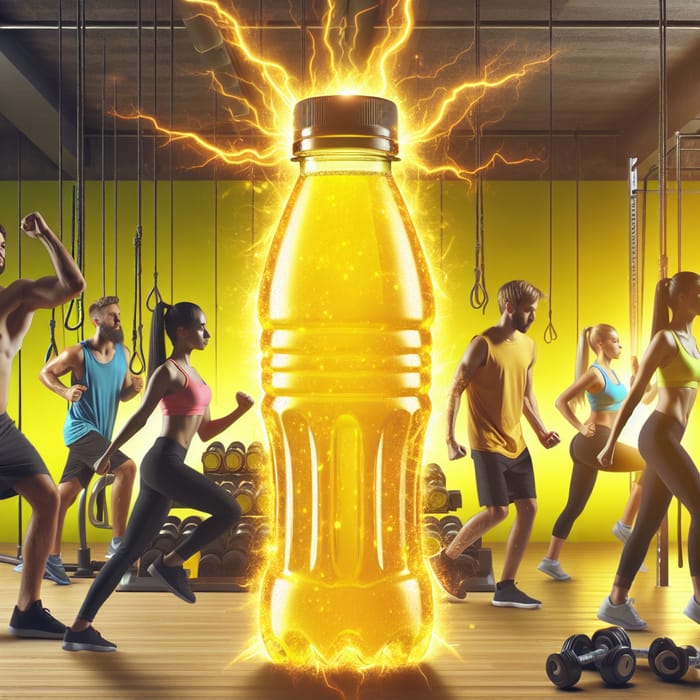 Vibrant Gym Goers Enjoying Energy Drinks