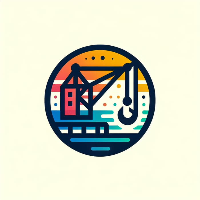 Vibrant Crane Company Logo Design