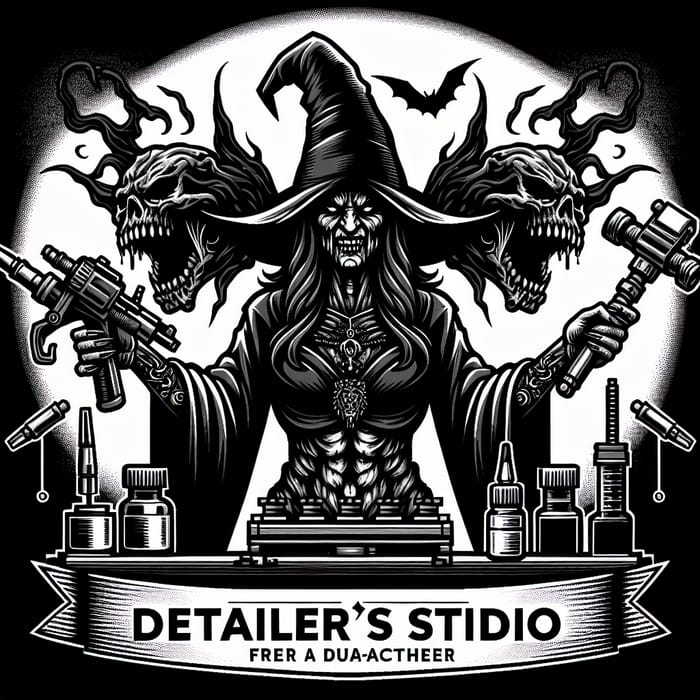 Eerie Witch Detailing Studio: Bewitching Dual-Action Machine