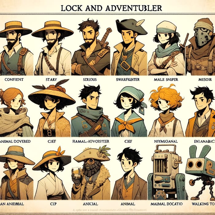 Straw Hat Crew - Adventurers in Silent Voice Meiji Art Style