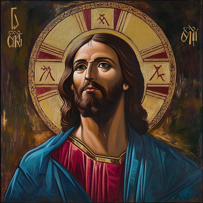 Byzantine Style Jesus Christ in Orthodox Art