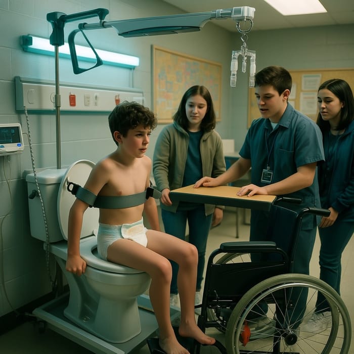 Cyberpunk: School Incident with Patient Lift