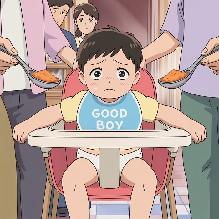Anime Scenes: 12-Year-Old in High Chair Anime Scenes: 12-Year-Old in High Chair