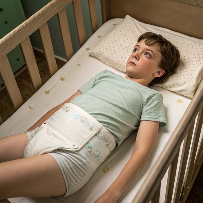 14-Year-Old in Baby Bed with Thick Diaper