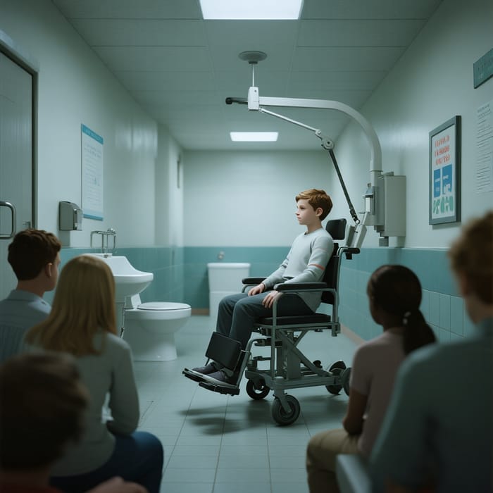 School Bullying: Restraint and Abuse in 3D Render School Bullying: Restraint and Abuse in 3D Render