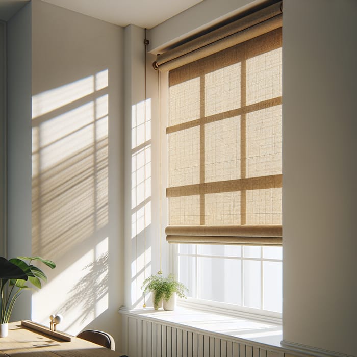 Modern Minimalist Jute Roller Shades, Serene Decor Inspiration