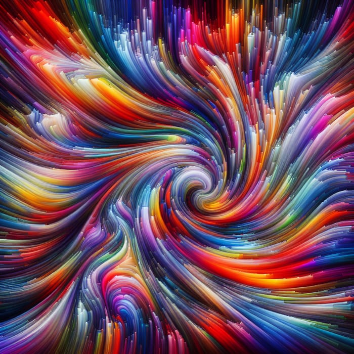 Dynamic Color Swirl Abstract | Vibrant Rainbow Art