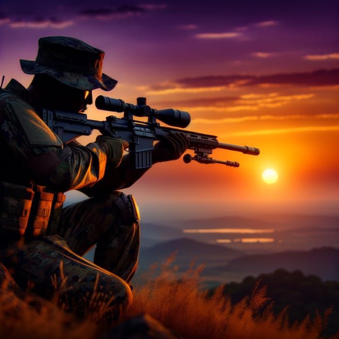 Sniper at Sunset: Tactical Serenity