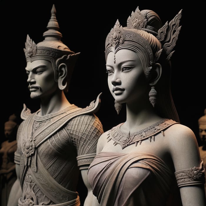 Daragang Magayon and Panganoron Statue - Southeast Asian Mythology