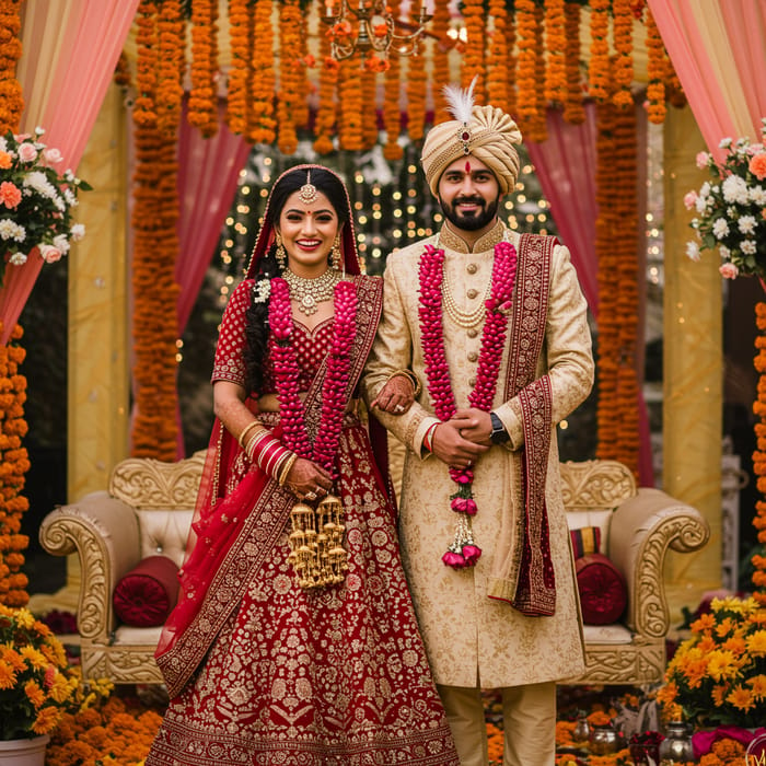 Stunning Indian Wedding Looks for Bride and Groom