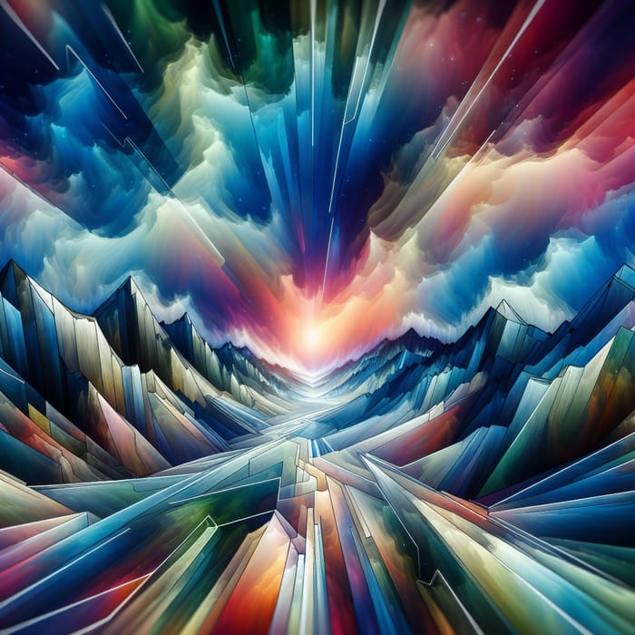 Abstract Mountain Landscape Art