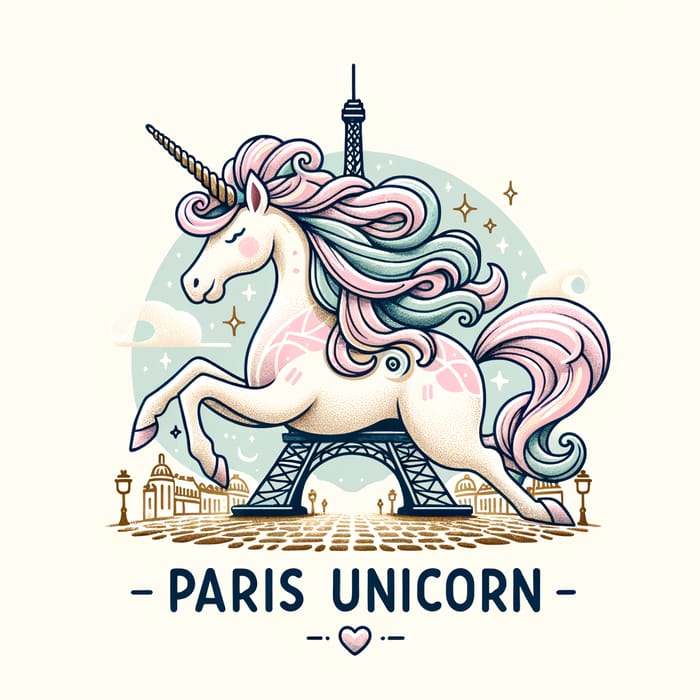 Imaginative Paris Unicorn Logo Design