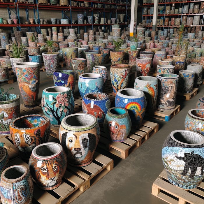 Colorful Mosaic Wholesale Planters | Unique Artistic Designs