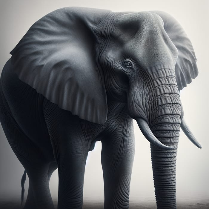 Majestic Elephant on a Light Background