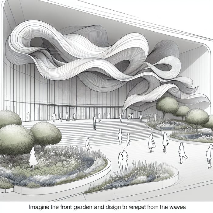 Theater Front Gardens: Fluidity and Connection with Curved Shapes and Smooth Lines