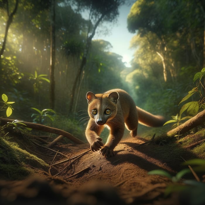 Madagascan Fossa Hunting: Detailed Agile Carnivore Madagascan Fossa Hunting: Detailed Agile Carnivore