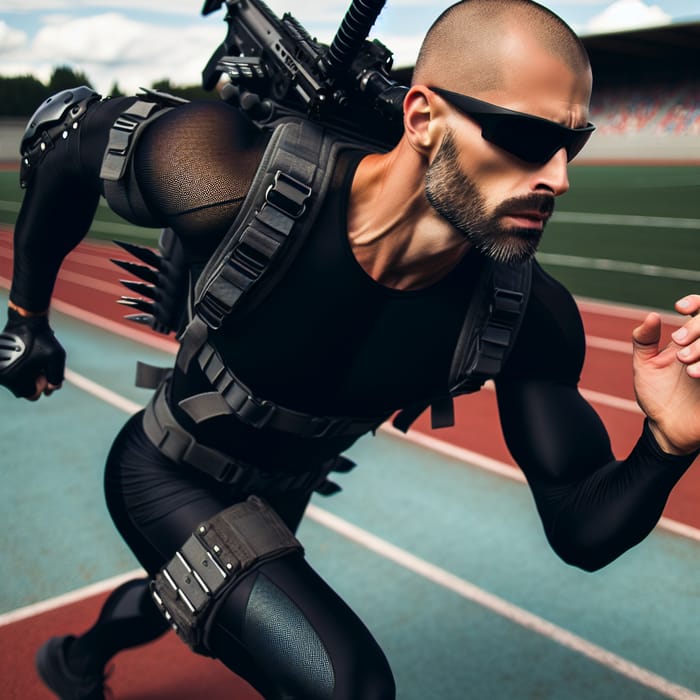 Blade Sprinting on Running Track | Intense Action Shot