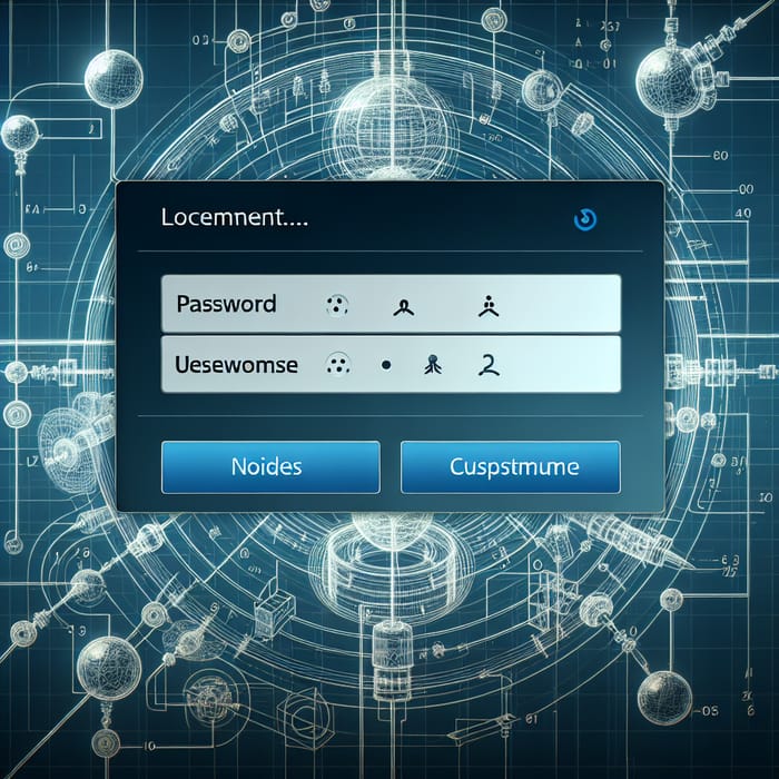 Login Screen with Electrical Network Diagram