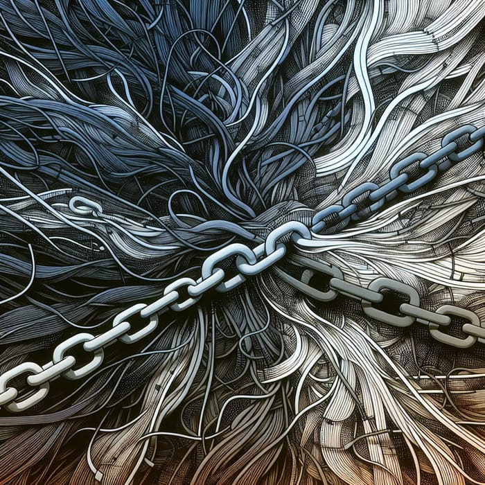 Addiction Abstract Art - Symbolic Tangled Network