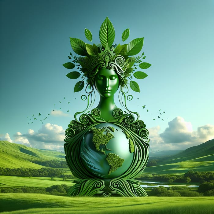 Green Earth King: Symbol of Nature's Majesty