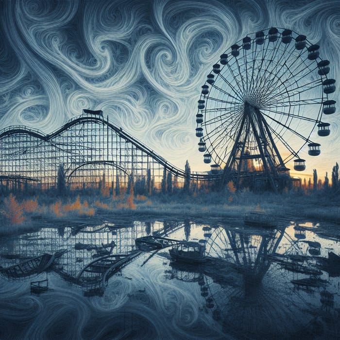 Abandoned Amusement Park: Surreal Beauty Captured