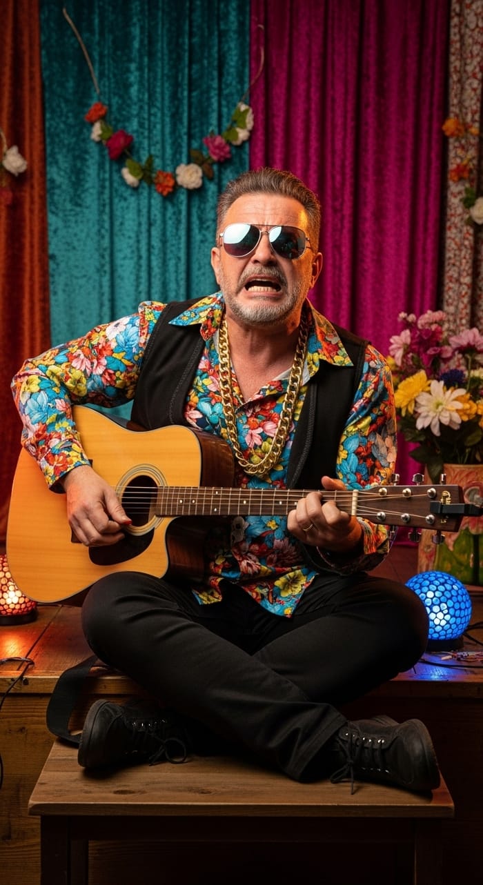 Charismatic Balkan Musician with Humor and Emotion Charismatic Balkan Musician with Humor and Emotion