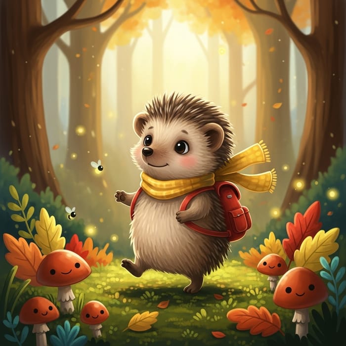 Adorable Hedgehog for Children's Book