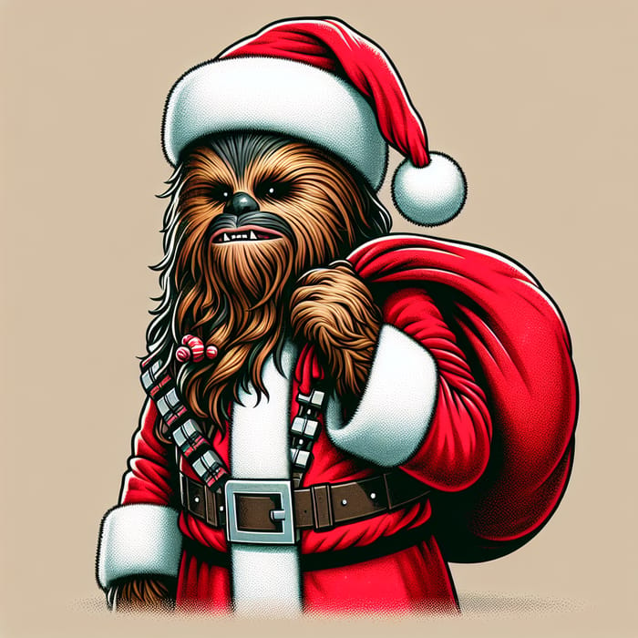 Chewbacca Dressed as Santa Claus | Festive Star Wars Character