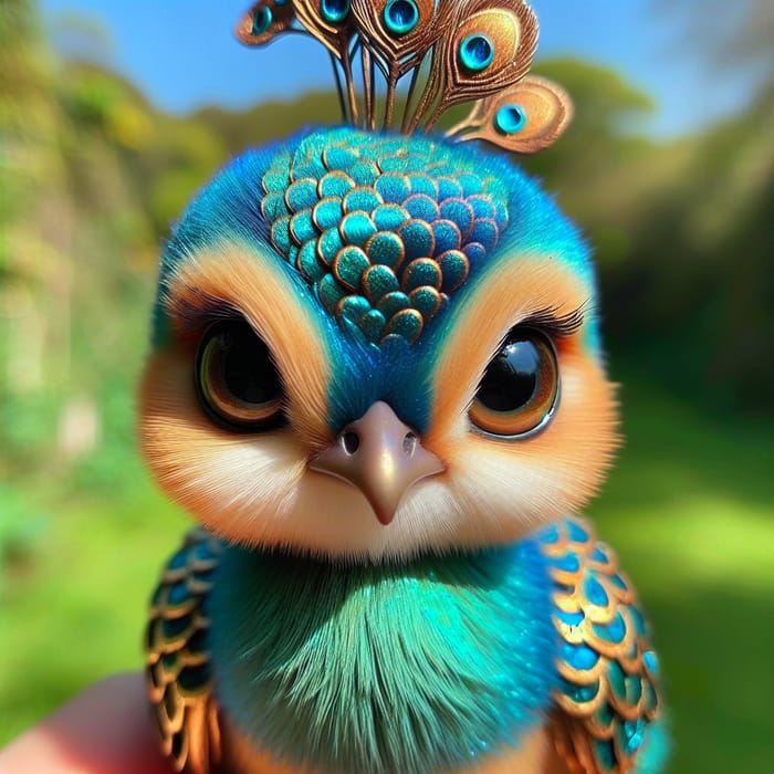 Cute Peacock Facing Towards You