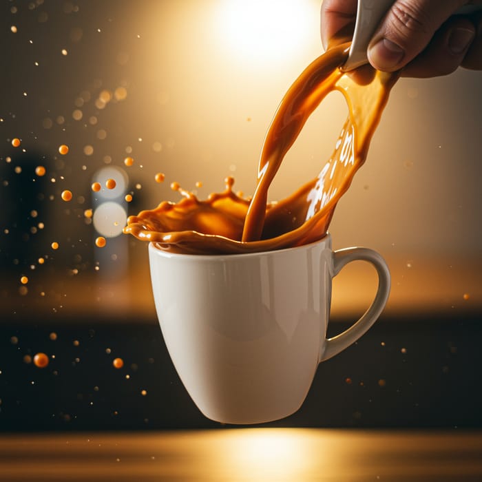 Dynamic Cup Pouring in Motion