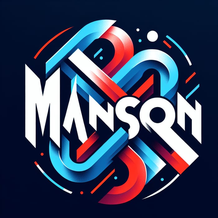 Innovative 'MANSON' Logo Design - Energizing Typography