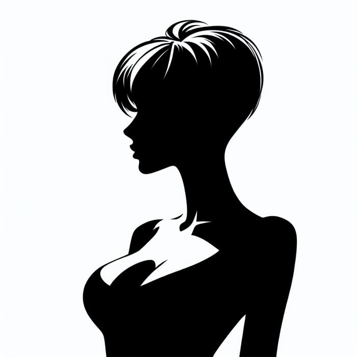 Patty Boyd Silhouette Art - 1960s Style Head & Torso