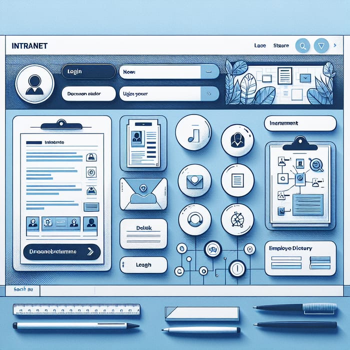 Intranet Site Design Sketch: User-Friendly Layout