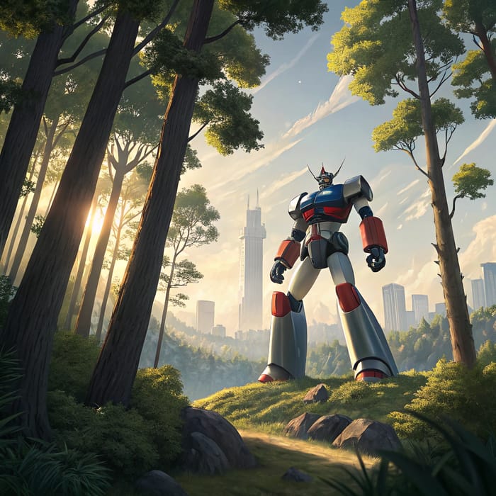 Giant Robot Adventure: Mazinger Z in a Japanese Forest