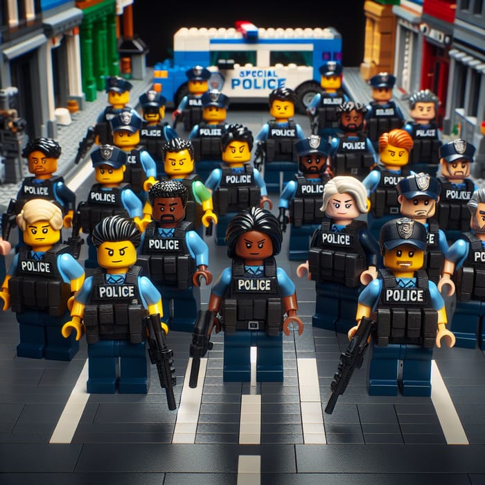 Special Police in Lego: Diverse Team in Action