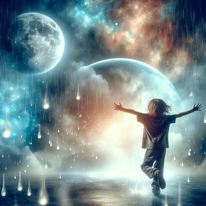 11-Year-Old Dancing in Rain | Moonlit Elian World