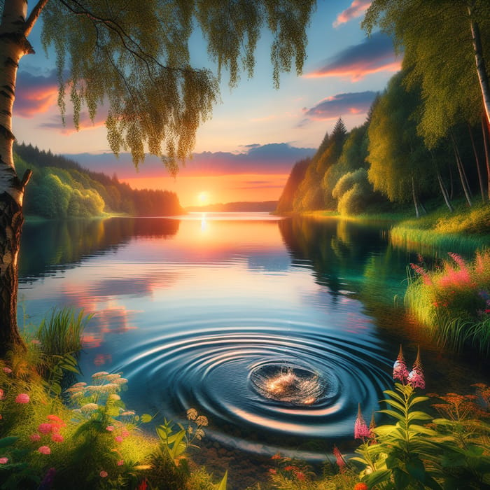 Tranquil Freshwater Lake Scene