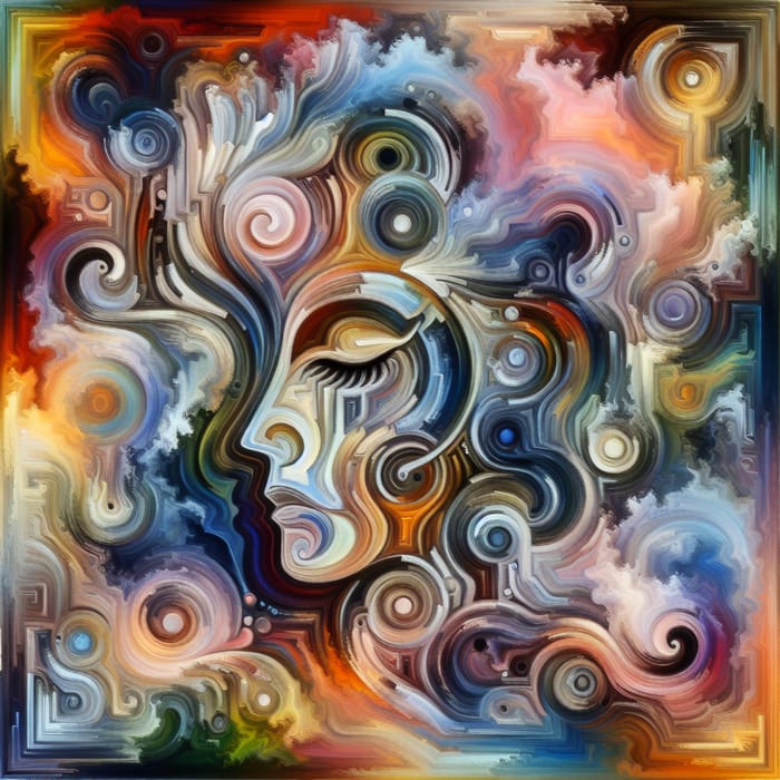 Vibrant Abstract Portrait Art