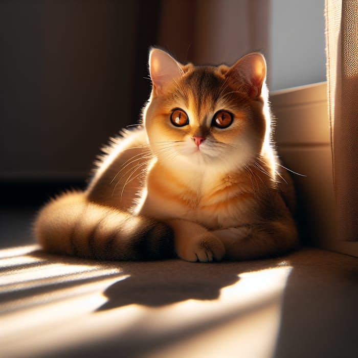 Beautiful Cat Enjoying Sunny Day