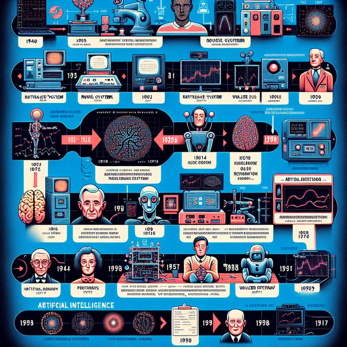 Historical Timeline of Artificial Intelligence: Foundations to Modern Applications