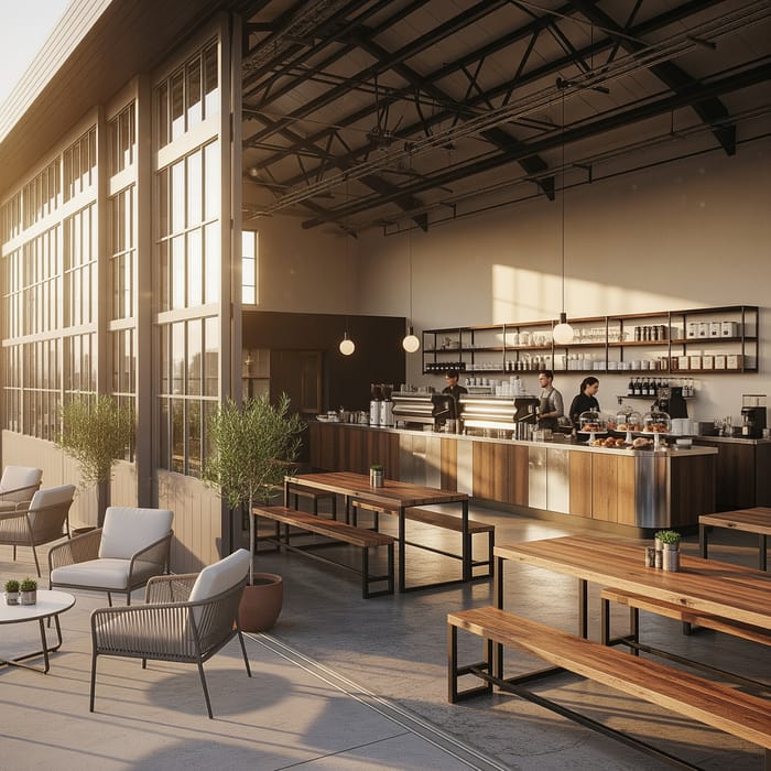 Chic Airplane Hangar Coffee Shop Experience Chic Airplane Hangar Coffee Shop Experience