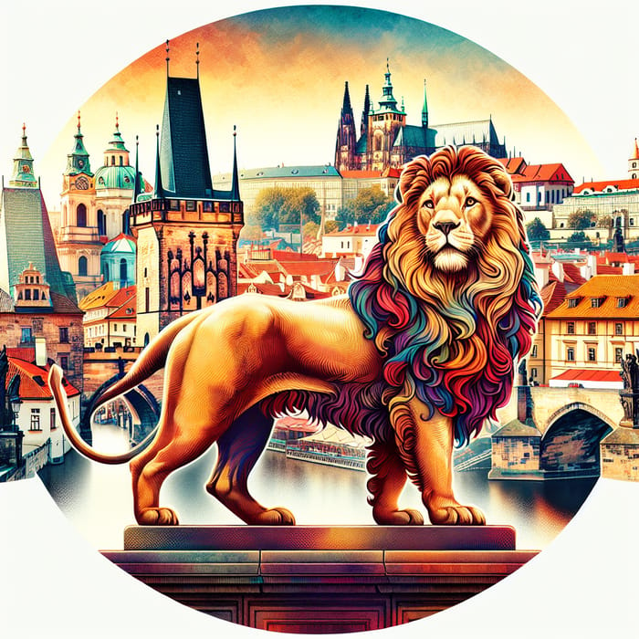 Majestic Lion with Two Tails on Charles Bridge, Prague | Canon EOS 5D Mark IV