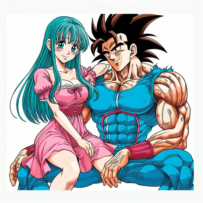 Bulma and Vegeta Engage in Manga-Style Interaction