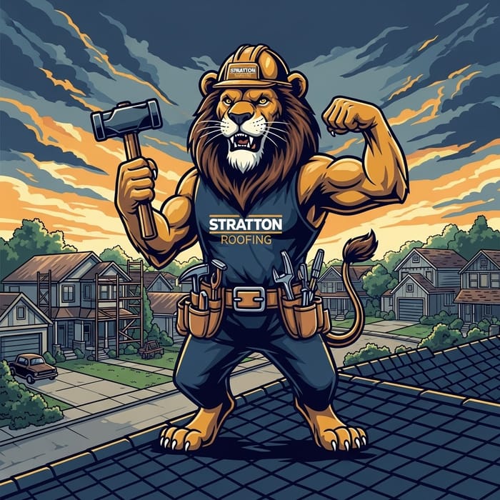 Lion Mascot for Roofing Company - Stratton Inspired Lion Mascot for Roofing Company - Stratton Inspired