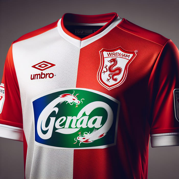 AFC Wrexham Football Kit with Umbro, Coca Cola & Chinese Dragon