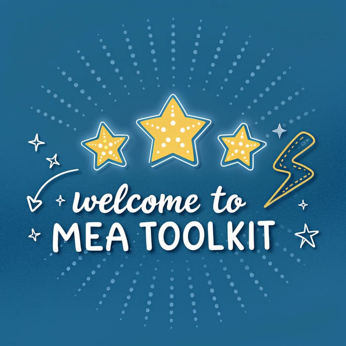 MEA Toolkit: Elegant White on Blue Background