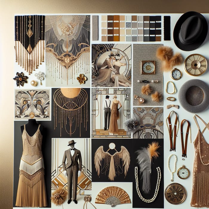 Captivating 1920s Fashion Mood Board for Dance Showcase