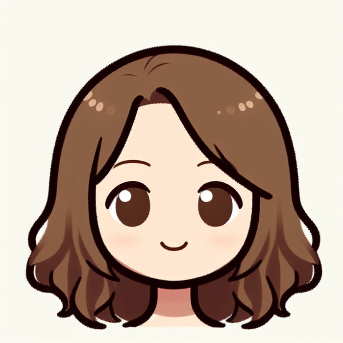 Medium Brown Hair Girl with Oval Face and Brown Eyes