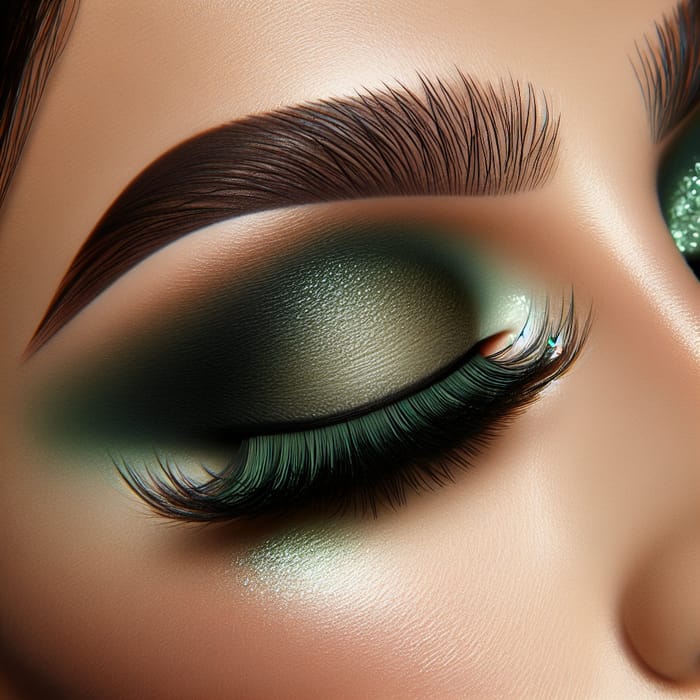 Green Smokey Eye Makeup for a Night Out Glam